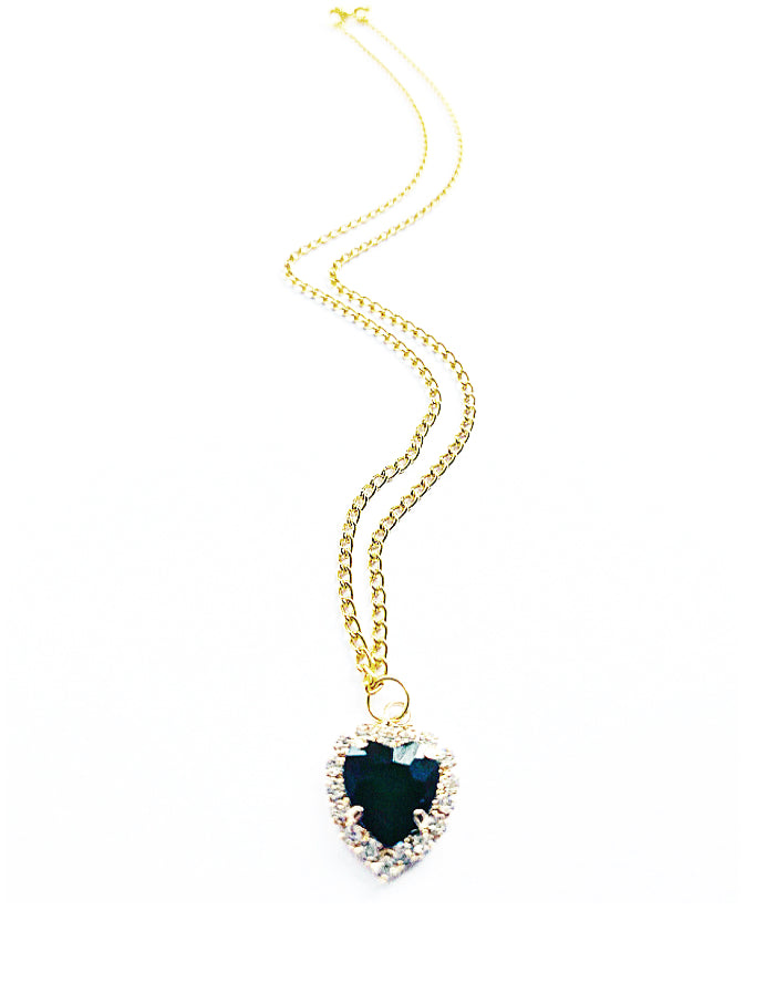 Black Heart Earrings & Necklace Set - High Maintenance Jewellery