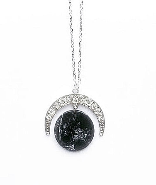 Moonlight Statement Silver Necklace - High Maintenance Jewellery