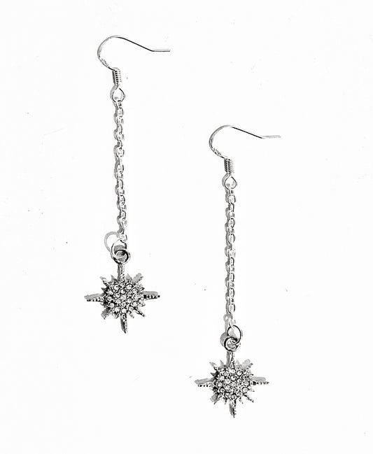 Sparkling Drop Sterling Silver Earrings - High Maintenance Jewellery