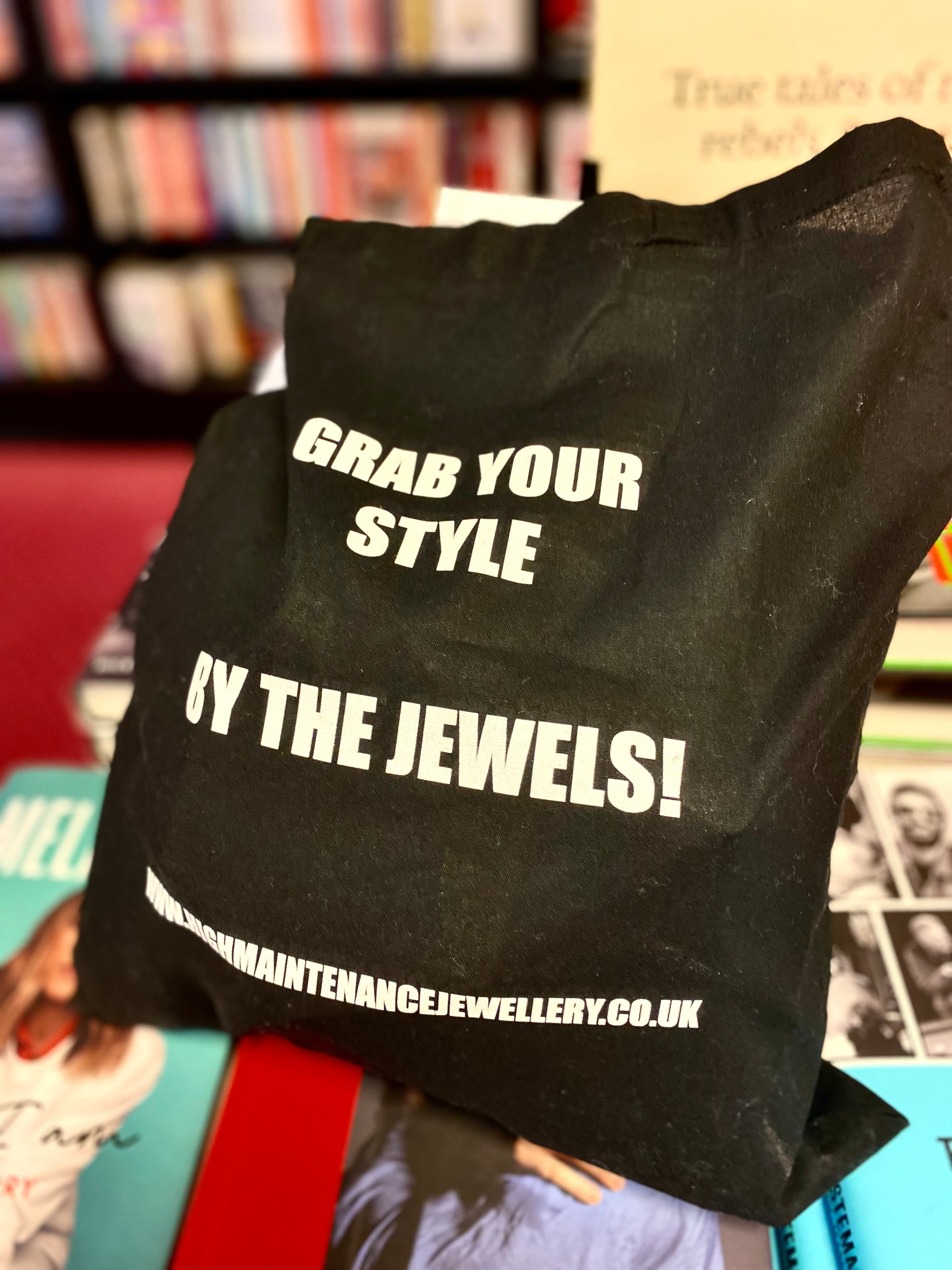 Grab Your Style By The Jewels Canvas Bag - High Maintenance Jewellery