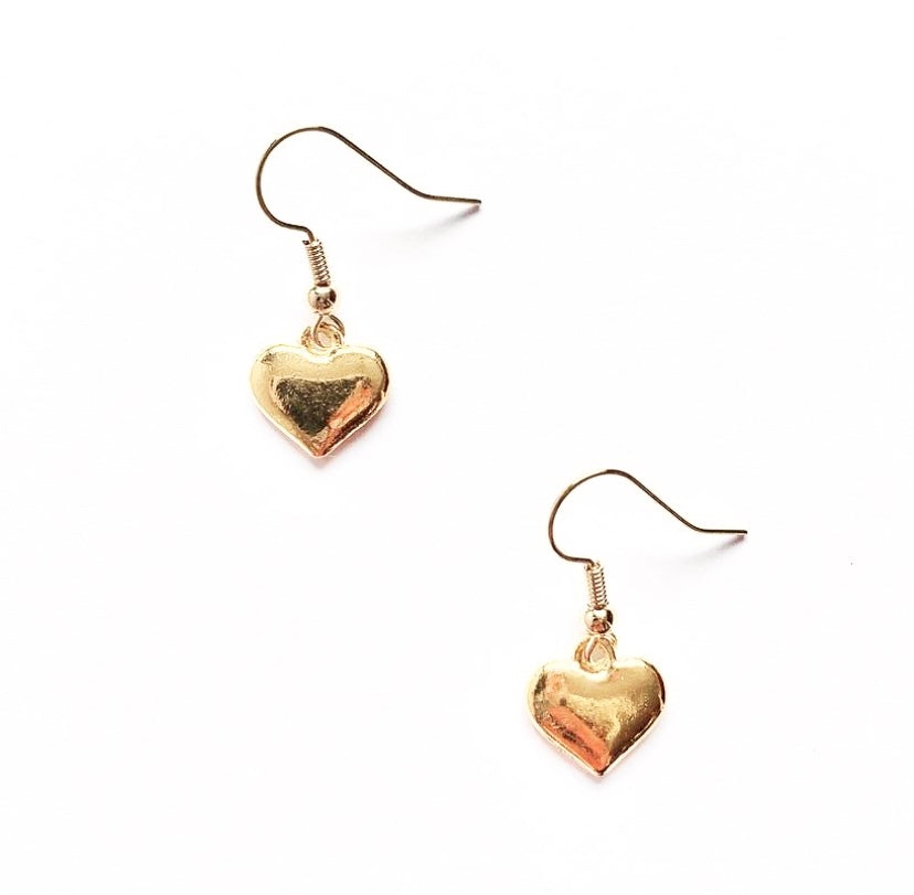 Dainty Gold Heart Earrings - High Maintenance Jewellery
