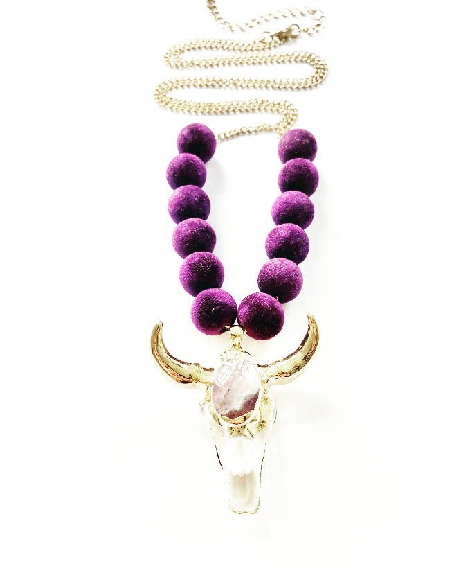 Bewilderment Ox Skull Necklace - High Maintenance Jewellery