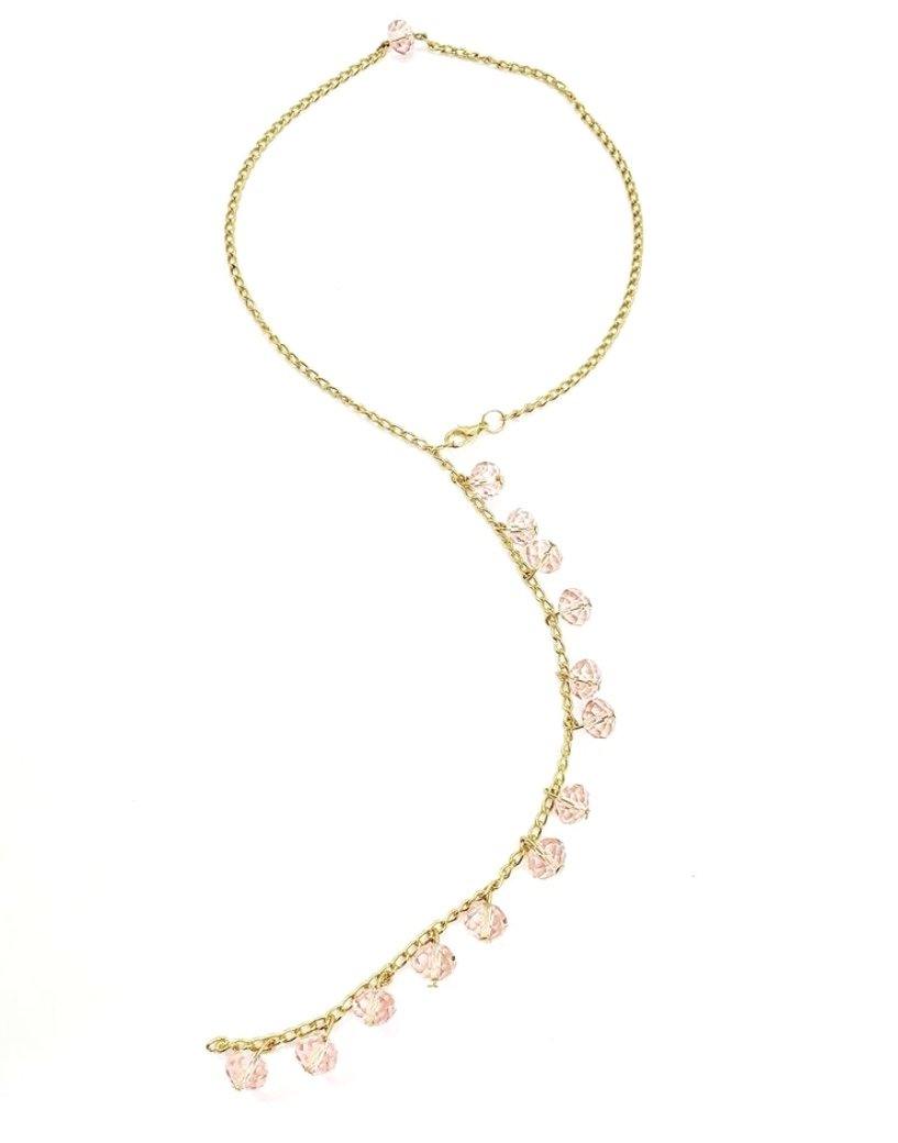 Back Drop Faceted Bead Necklace (back chain) - highmaintenancejewellery