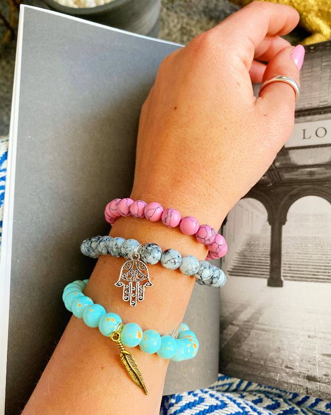 Marble Trio Stacking Bracelets - High Maintenance Jewellery