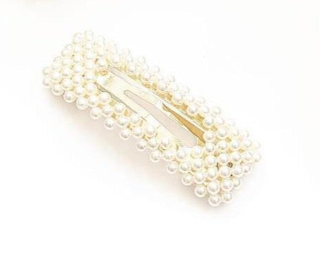 Large Rectangle Pearl Hair Accessory - highmaintenancejewellery