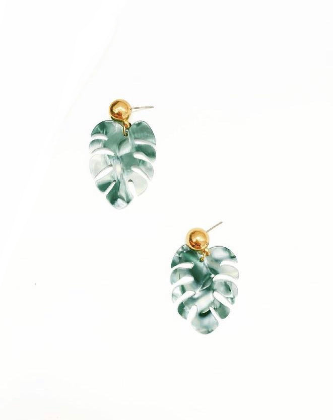 Palm Tree Leaf Earrings - High Maintenance Jewellery