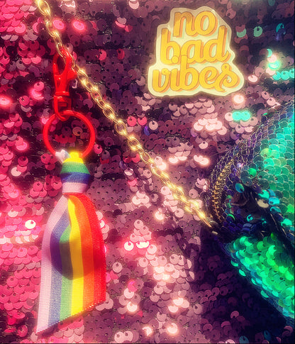 Pride Rainbow Keychain Bag Charm - High Maintenance Jewellery