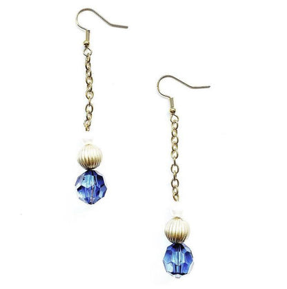 Sapphire, Gold & Pearl Drop Earrings - highmaintenancejewellery