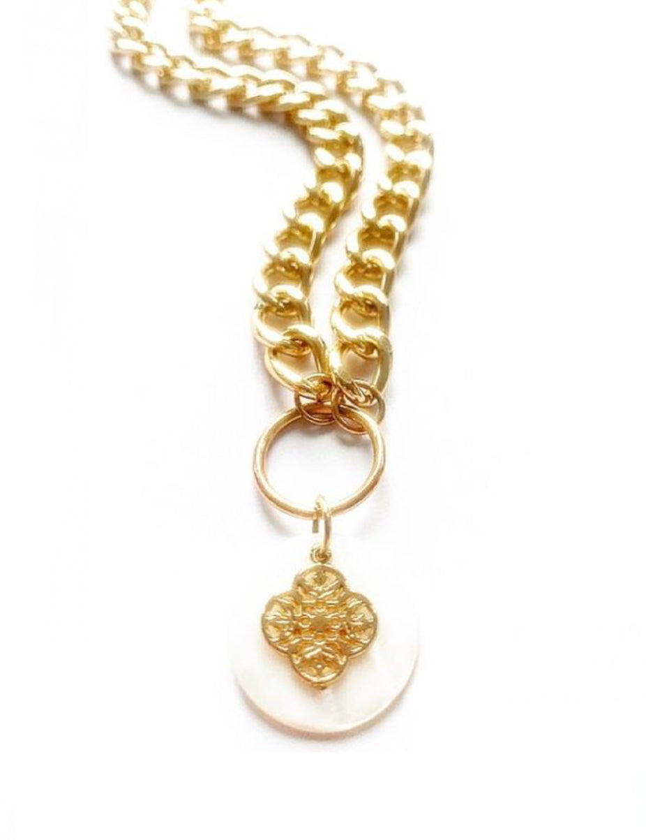 Ivory Queen Curb Chain Necklace - High Maintenance Jewellery