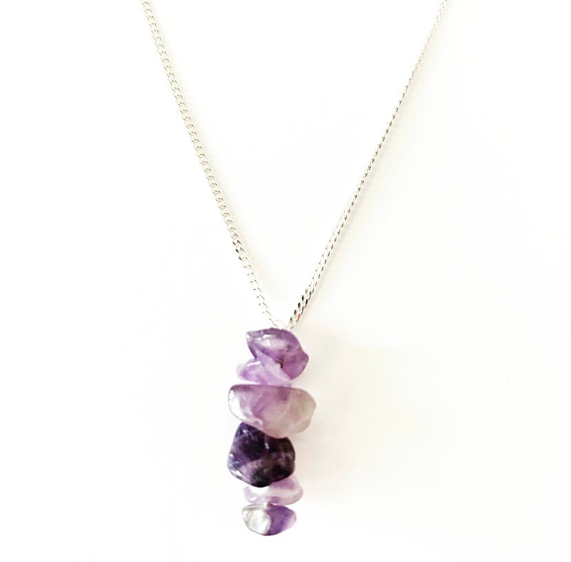 Amethyst Crystal Drop Necklace - highmaintenancejewellery