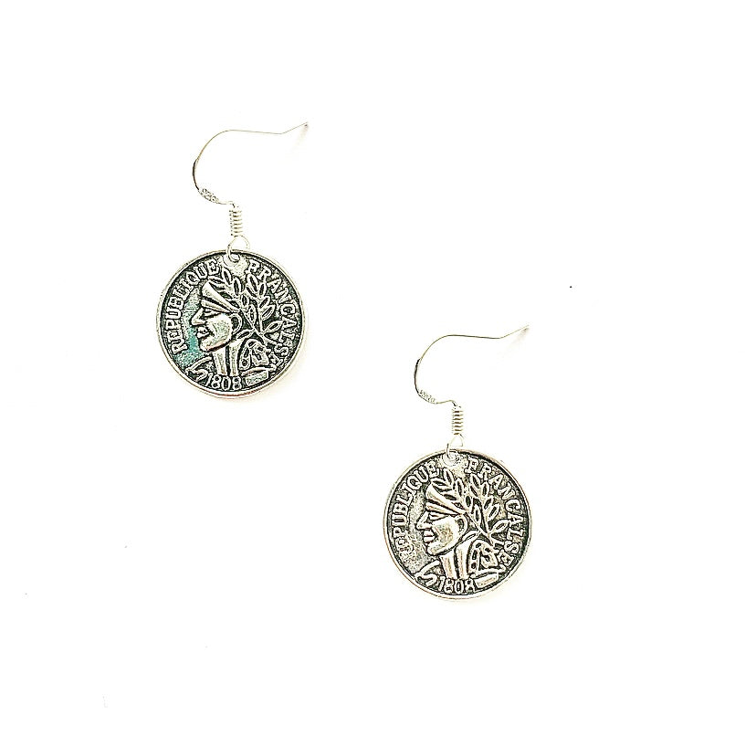 Coin Earrings on Sterling Silver - High Maintenance Jewellery