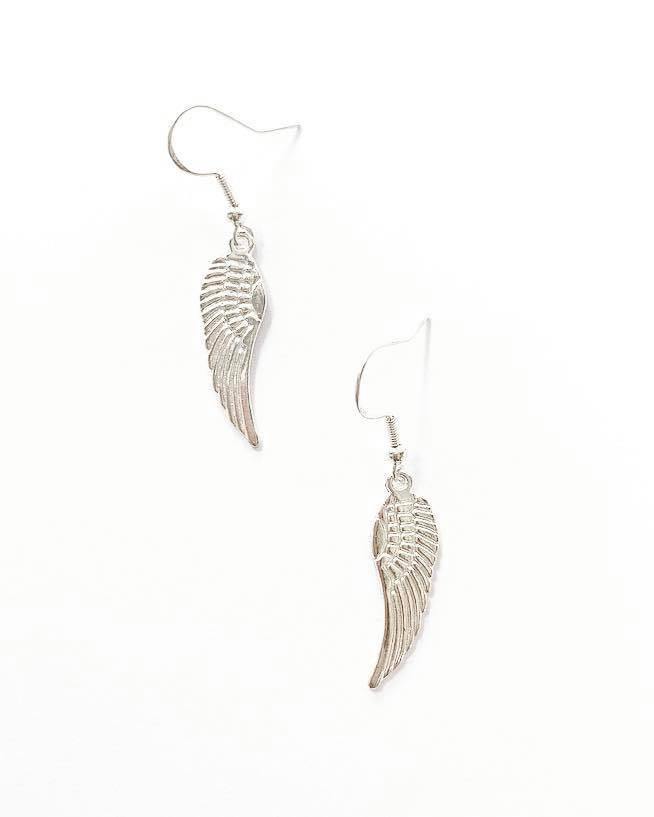 Angel Wing Charm Earrings - highmaintenancejewellery