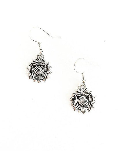 Sunflower Sterling Silver Earrings - highmaintenancejewellery