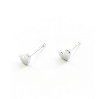 Sterling Silver ‘Self Love’ Heart Stud Earrings - highmaintenancejewellery