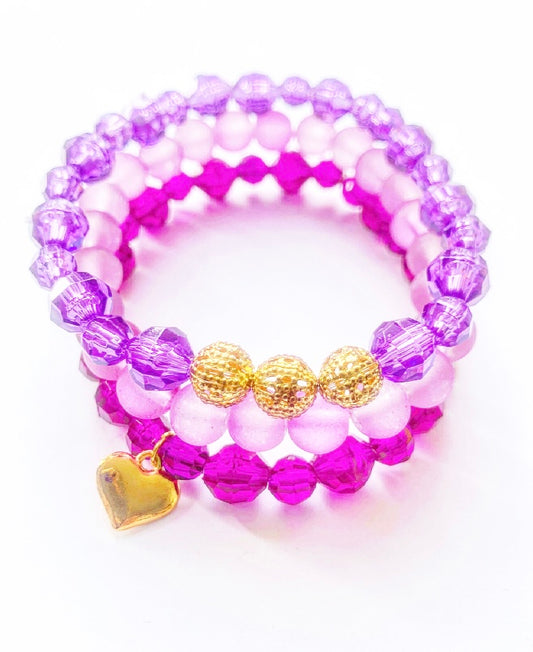 Purple Trio Stacking Bracelets - High Maintenance Jewellery