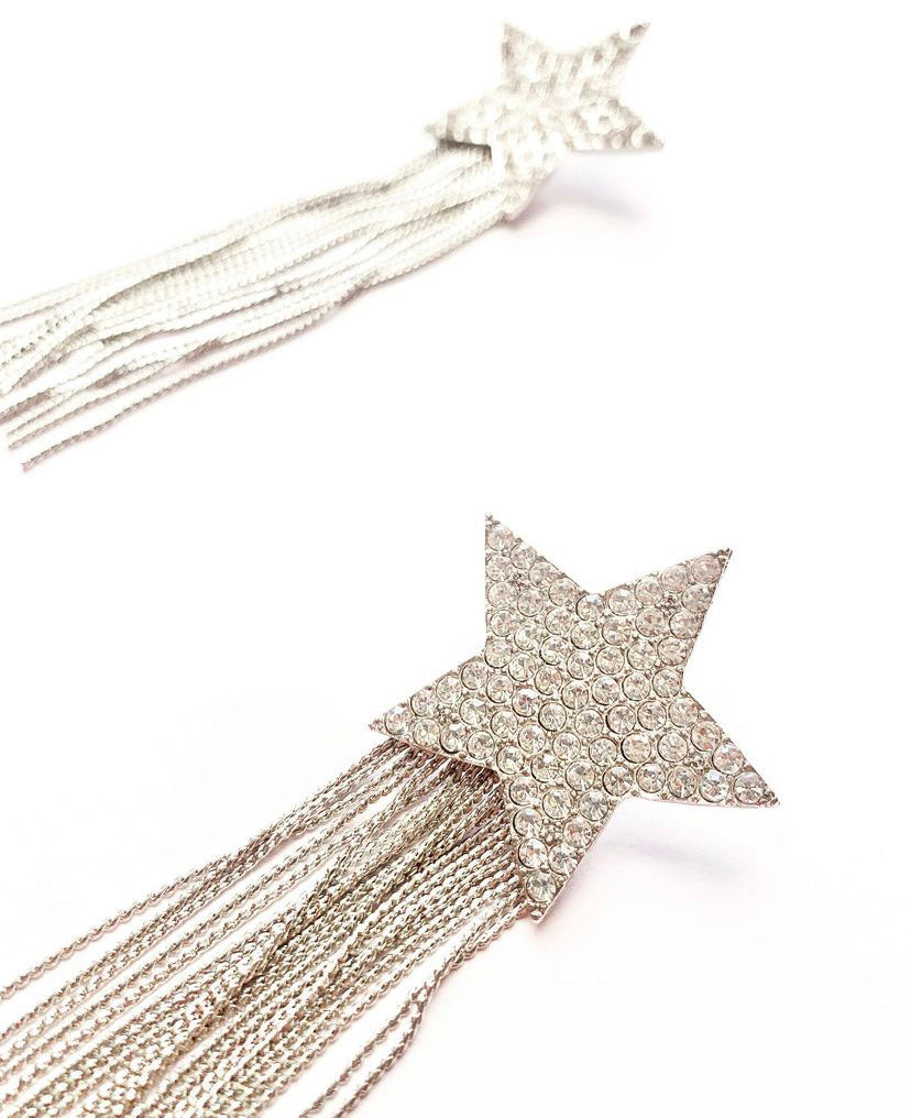 Silver Sparkle Star Earrings - High Maintenance Jewellery