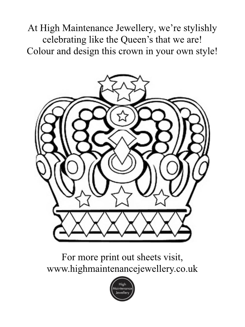 Free Printable Crown Design - High Maintenance Jewellery