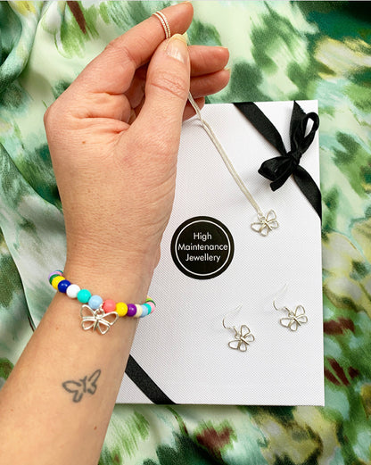 ‘She’s like a Butterfly’ - Colourful Beaded Bracelet - highmaintenancejewellery